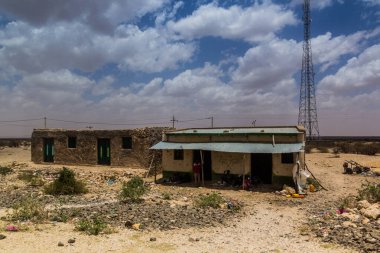 JIJIGA, ETHIOPIA - APRIL 10, 2019: Rural settlement near Jijiga town, Ethiopia
