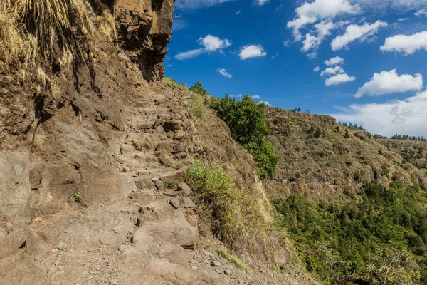 Steep Path Hills Lalibela Ethiopia — Foto de Stock