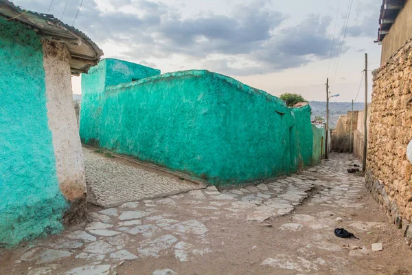 Callejuelas Estrechas Casco Antiguo Harar Etiopía — Foto de Stock