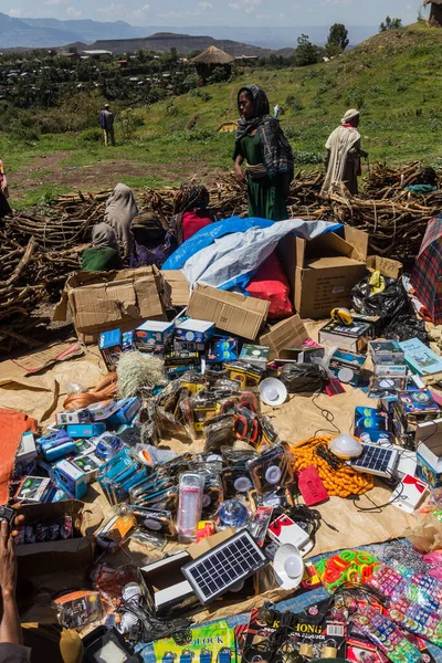 Lalibela Ethiopia March 2019 Market Stalls Lalibela Ethiopia — Stock fotografie