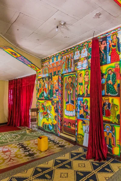 Tana Etiopía Abril 2019 Pinturas Coloridas Monasterio Entos Eyesu Etiopía — Foto de Stock