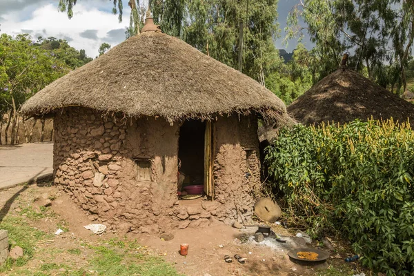 Traditional Hous Lalibela Ethiopia — стоковое фото