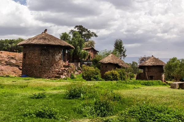 Case Rotonde Tradizionali Lalibela Etiopia — Foto Stock