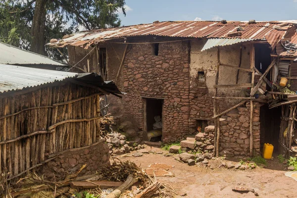 Stone Houses Lalibela Ethiopia — Foto de Stock