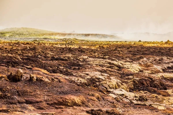 Paysage Volcanique Désolé Dallol Dépression Danakil Ethiopie — Photo