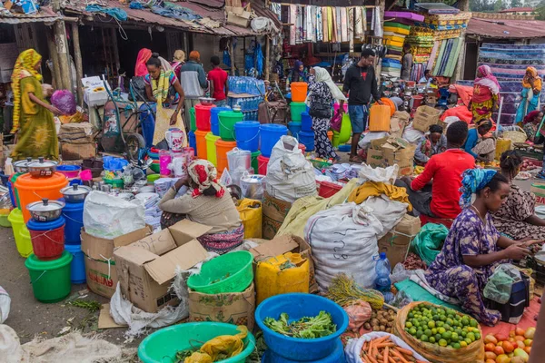 Harar Etiopía Abril 2019 Mercado Callejero Shoa Gate Harar Etiopía — Foto de Stock