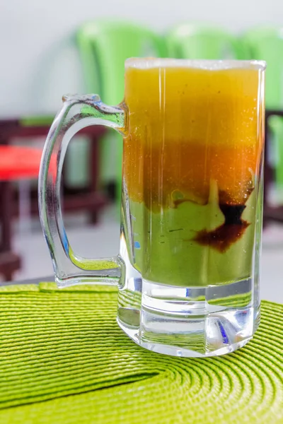 Glass of juice in a juice bar in Ethiopia