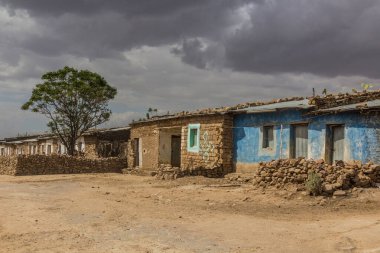 Etiyopya 'nın Tigray bölgesindeki Degum köyünün görüntüsü