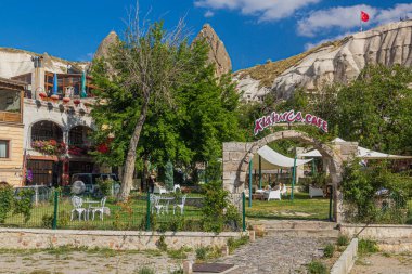 GOREME, TURKEY - 21 Temmuz 2019: Goreme köyündeki Alaturca Kafe