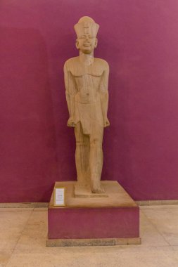 KHARTOUM, Sudan - 9 Mart 2019: Sudan Ulusal Müzesi 'nde heykel, Sudan' ın başkenti