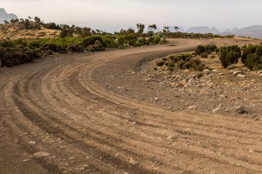 Simien dağlarındaki kırsal yol, Etiyopya