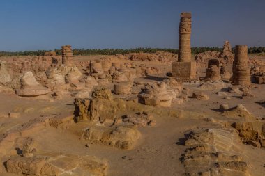 Sudan, Karima yakınlarındaki Jebel Barkal 'daki Amun Tapınağı harabeleri