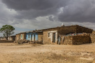 Etiyopya 'nın Tigray bölgesindeki Degum köyünün görüntüsü