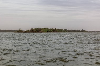 Sudan 'da Nil nehrinde küçük bir ada