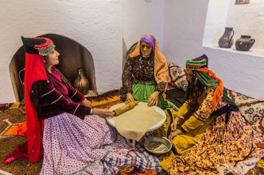 DOGUBEYAZIT, TURKEY - 17 Temmuz 2019: Dogubeyazit, Türkiye yakınlarındaki Ahmed El-Hani Müzesinde Yerel Yaşam Sergisi