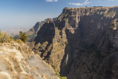 Simien dağlarındaki Kanyon, Etiyopya