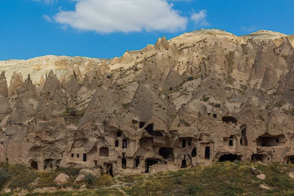 Grotwoningen Zelve Openluchtmuseum Cappadocië Turkije — Stockfoto