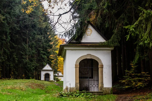 One of the chapels of the Way of the Cross in Usti nad Orlici, Czech Republic