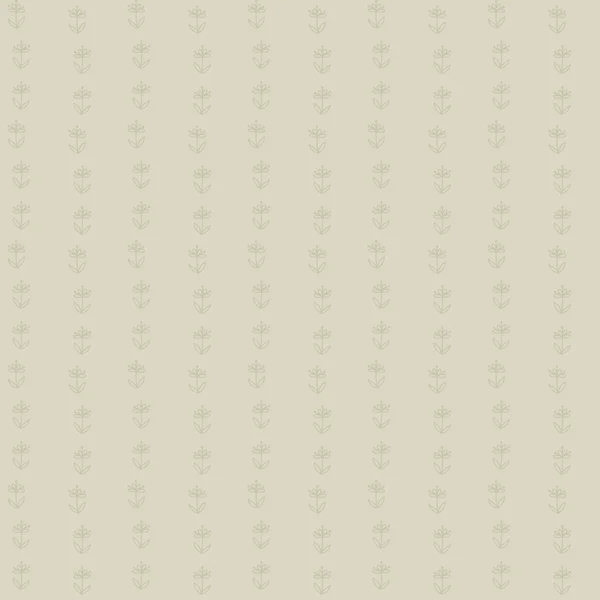 Vector seamless pattern, little beige flowers — Stock Vector