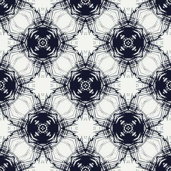 Cercles bleus, motif sans couture vectoriel géométrique — Image vectorielle