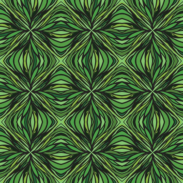 Had drawn linear green vector pattern — Stock Vector