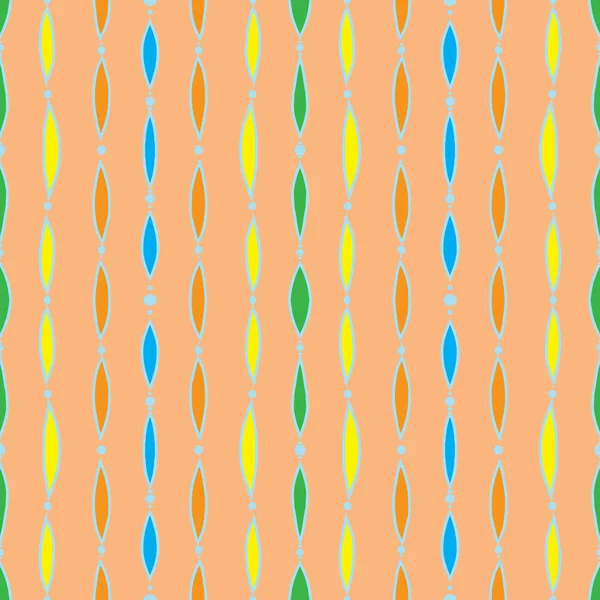 Ročník bezešvé pattern, 60s 70s textilní — Stockový vektor