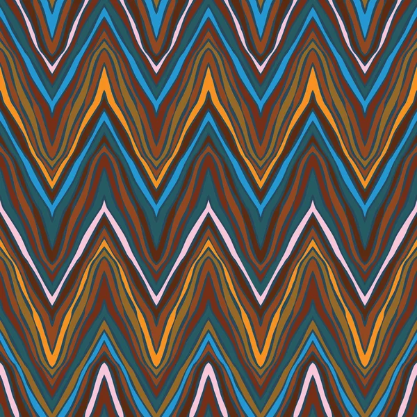 Padrão zig-zag colorido, vetor sem costura — Vetor de Stock