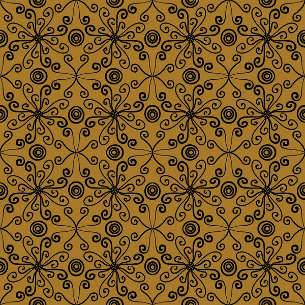 Patrón de primavera floral en colores sepia — Vector de stock