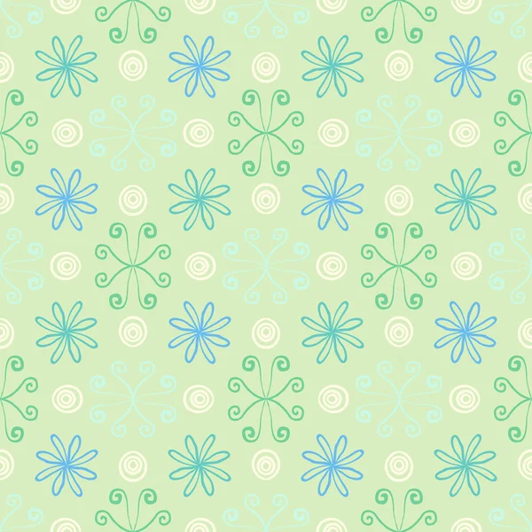 Primavera patrón simple y limpio con flores — Vector de stock