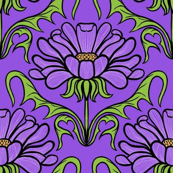 Vintage floral damask pattern — Stock Vector