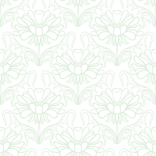 Patrón de damasco vintage floral — Vector de stock