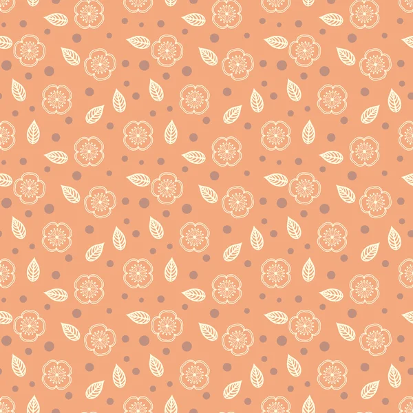 Pattern with stylized sakura flowers — Stock Vector