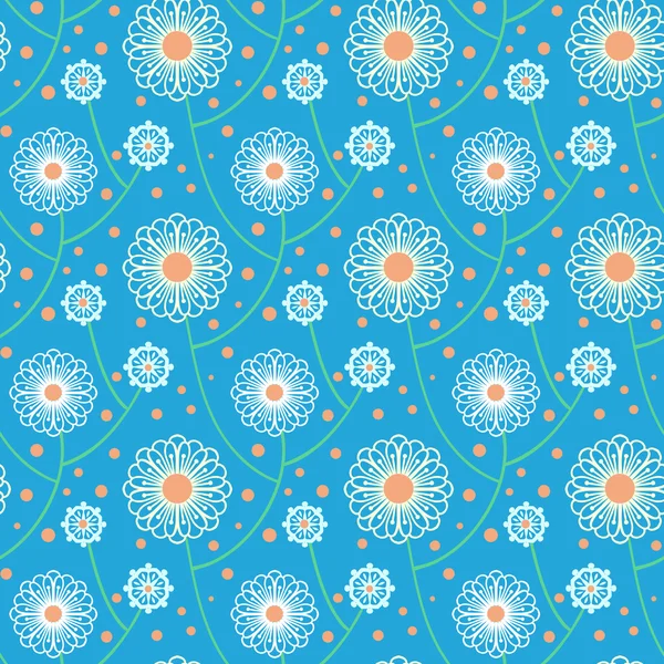 Pattern with bold and stylized flowers — Stock Vector