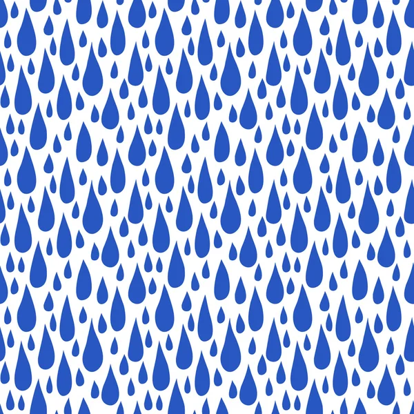 Padrão com gotas de chuva em azul royal — Vetor de Stock