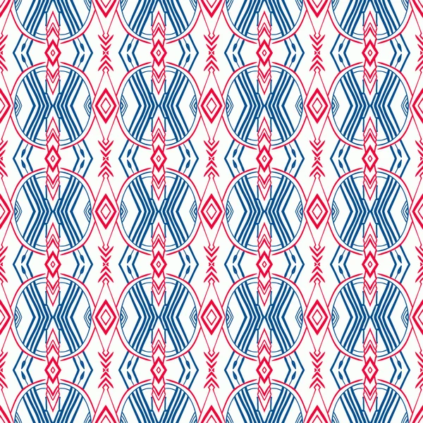 Geometrische patroon met Scandinavische etnische motieven — Stockvector