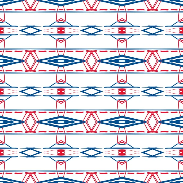 Geometric pattern with Scandinavian ethnic motifs — Stock Vector