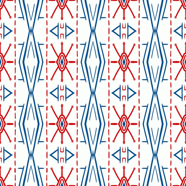 Geometric pattern with Scandinavian ethnic motifs — Stock Vector