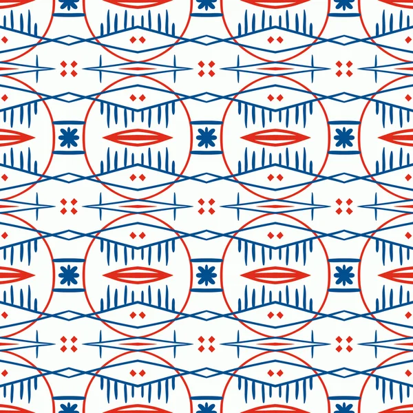 Geometrisches Muster mit skandinavischen ethnischen Motiven — Stockvektor