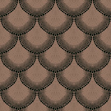 Bold dotted ornament in art deco style clipart