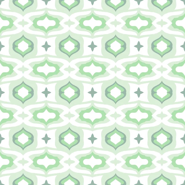 Pattern with Arabic motifs in cool mint green — Stock Vector