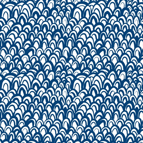 Nautical pattern inspired by fish skin in blue — Stock Vector