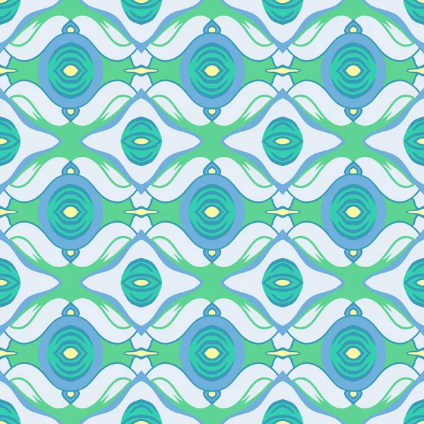 Vektor arabiska mönster i blått och grönt — Stock vektor