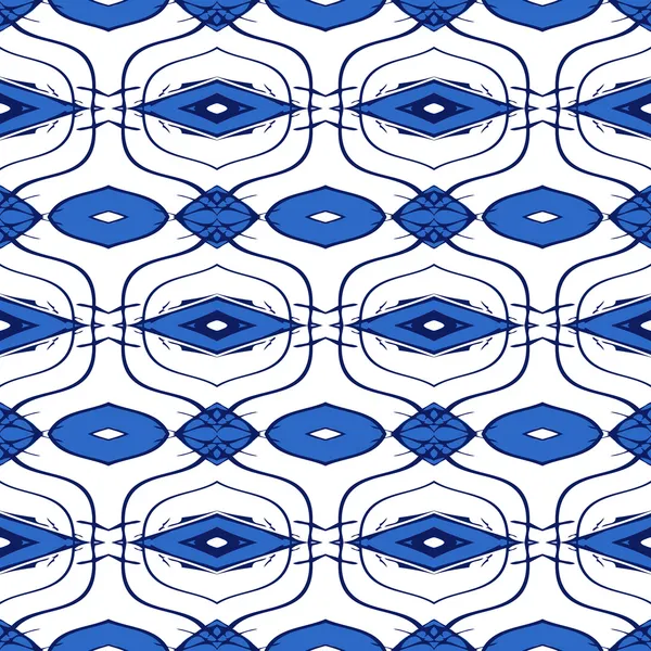 Prosty wzór marokańskiego w kolorze niebieskim — Zdjęcie stockowe