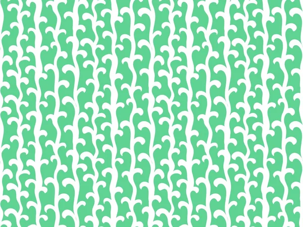 Pattern with vertical vines in aqua green color — Stock Vector