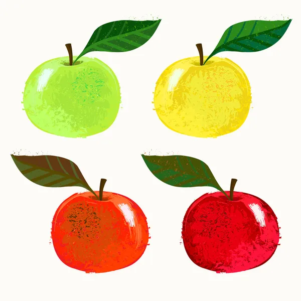 Vector illustration of apple fruits — Stock Vector