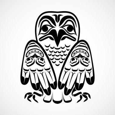 Vector illustration of an eagle. clipart