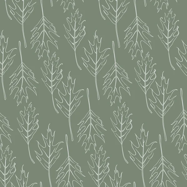 Einfaches und elegantes Muster mit Eichenblättern — Stockvektor