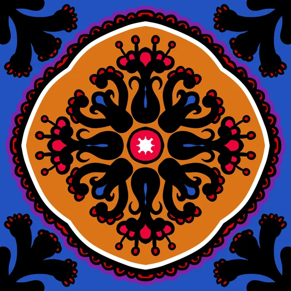 Suzani, motif ethnique sans couture vectoriel — Image vectorielle