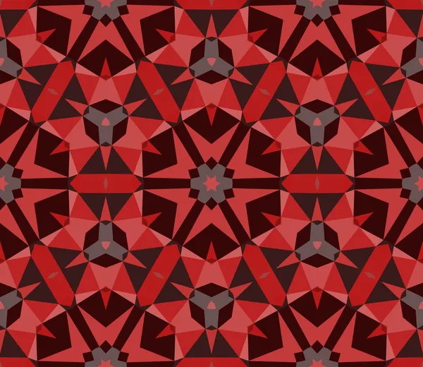 Vícebarevná geometrický vzor v sytě červené. — Stockový vektor