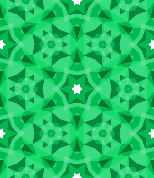 Multicolor geometric pattern in bright green. — Stock Vector